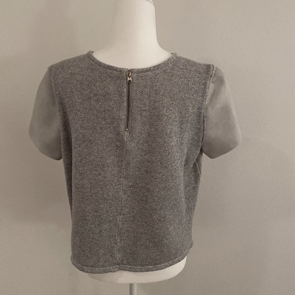Ann Taylor Loft Vegan Leather Top, size L - Picture 3 of 4